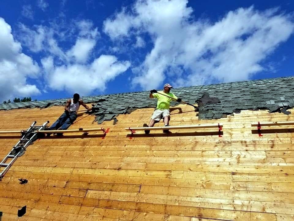 Roofing project in progress
